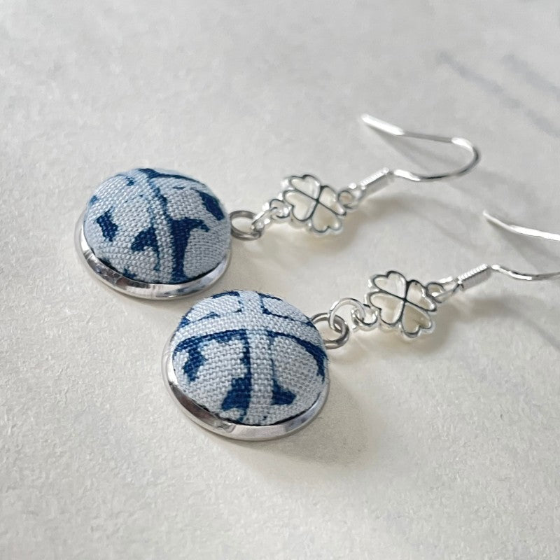 Handmade Miao Batik Earrings With Earrings - Handmade