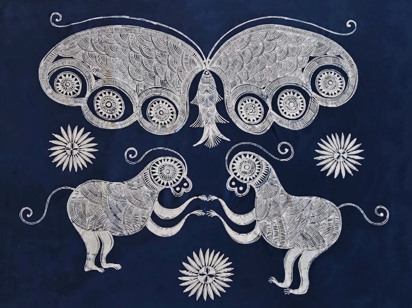 Butterfly motif used to represent the Butterfly Mother in Miao visual culture