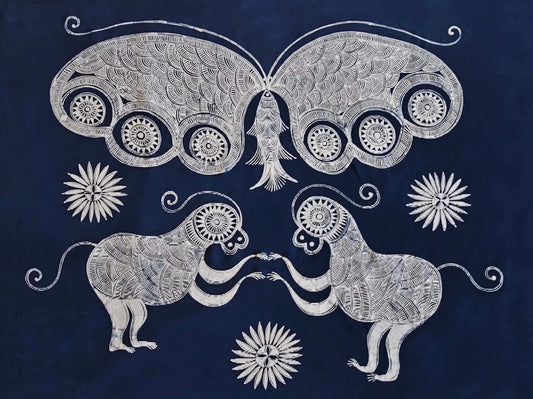 Butterfly motif used to represent the Butterfly Mother in Miao visual culture