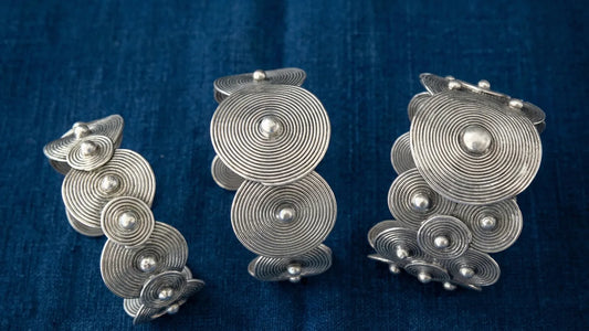 Miao silver cuff bracelets in various widths compared for alloy purity and artisanal craftsmanship 16:9 banner