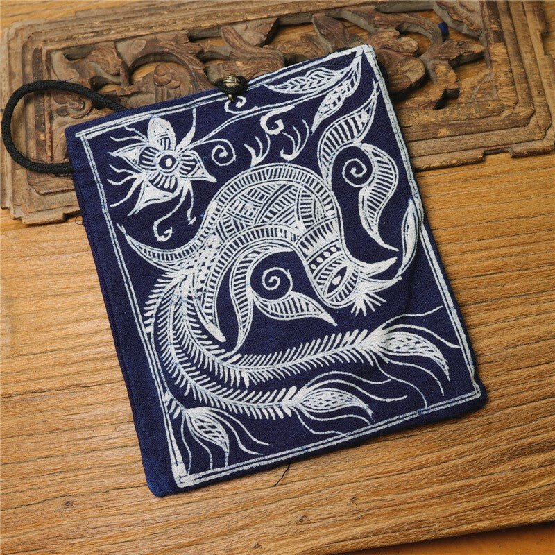 Handmade Miao Batik Crossbody Bag With Phoenix bag - Handmade