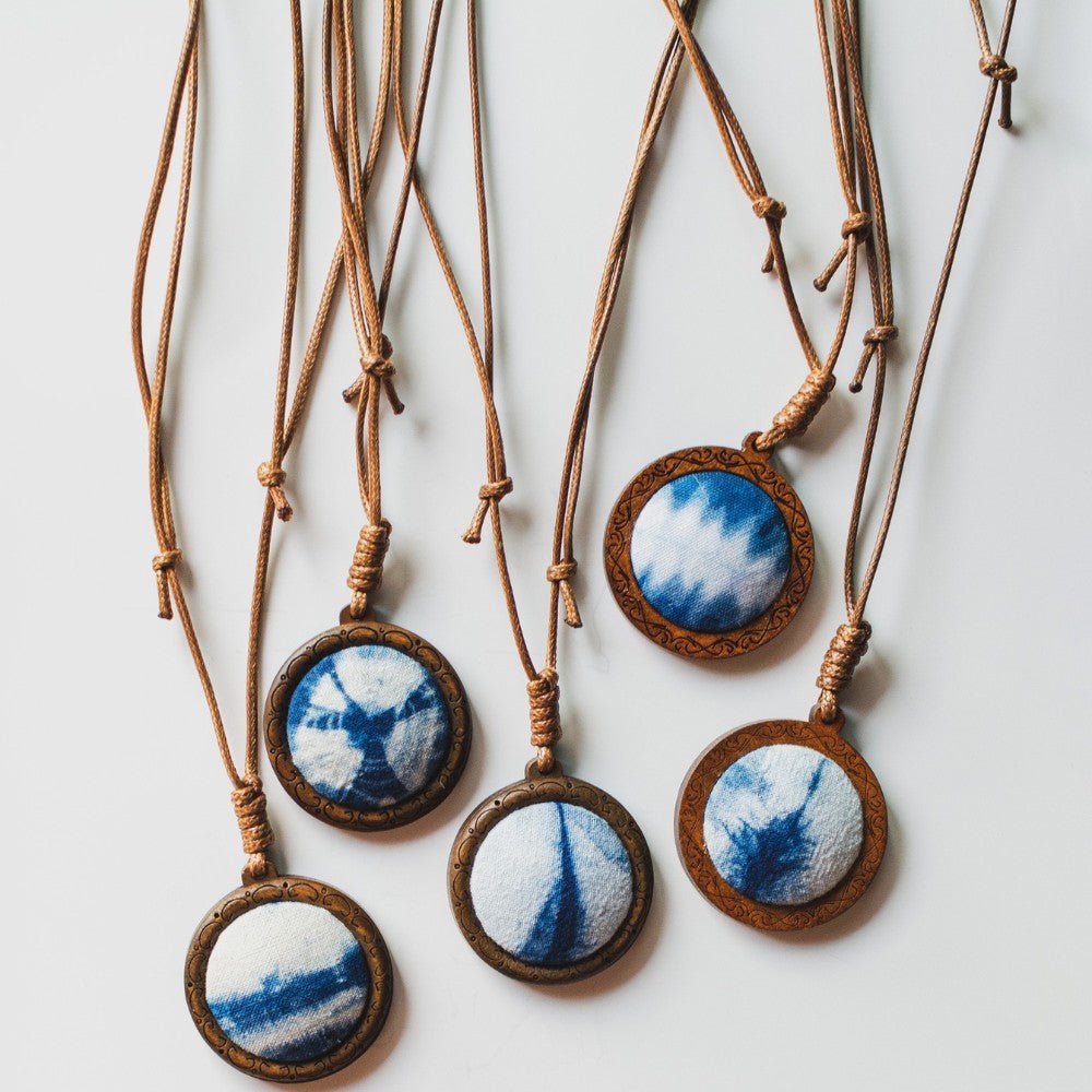 Handmade Tie Dye Necklace With Necklace - Handmade