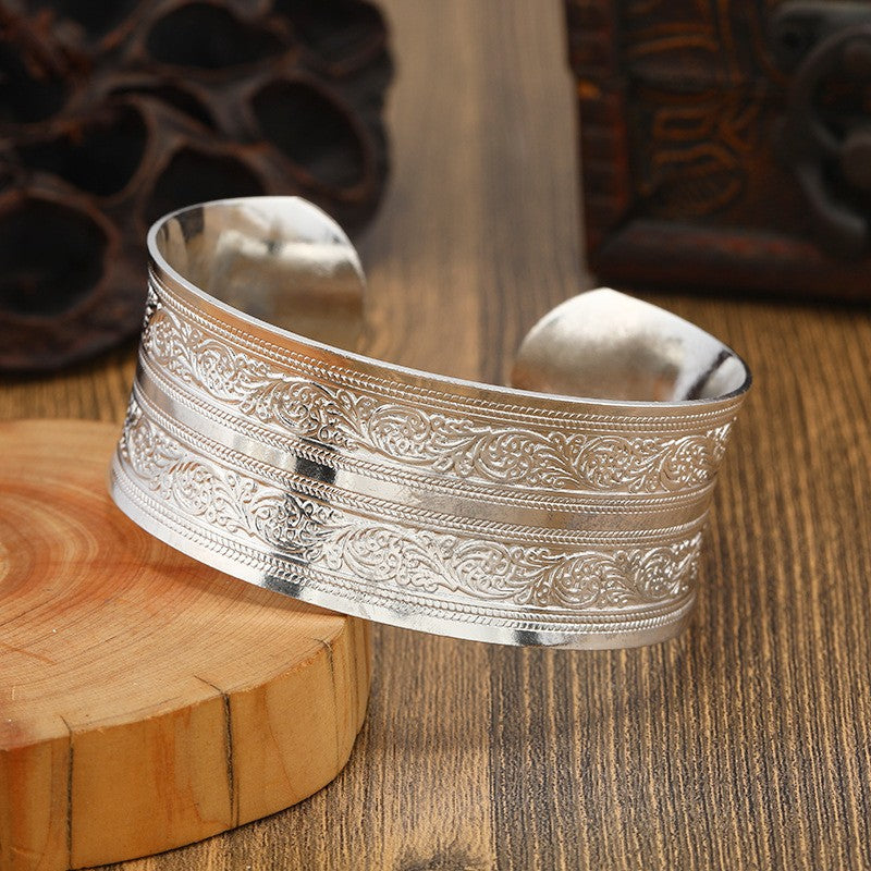 Miao Silver Bracelet With Miao Traditional Bracelet - Handmade