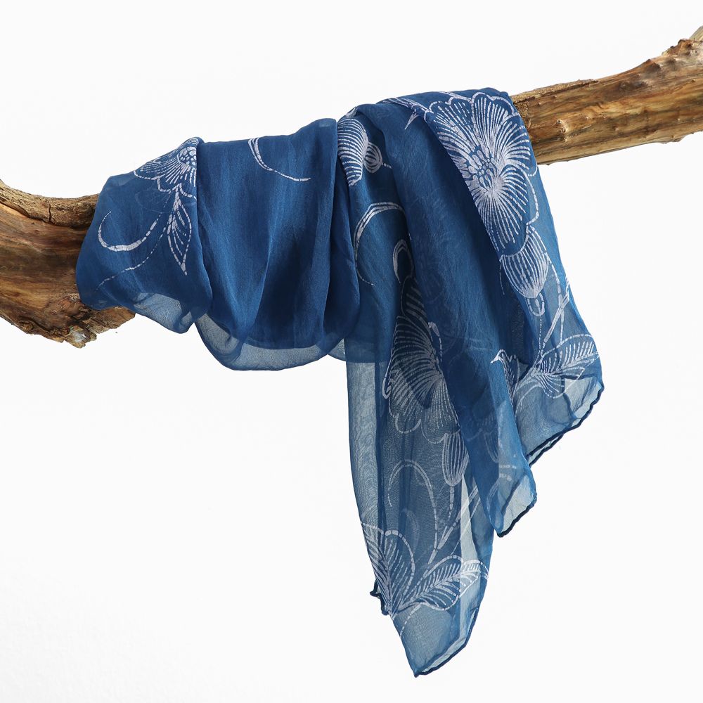 New Arrival Miao Batik Silk Scarf - Eco-Friendly Natural Dyed