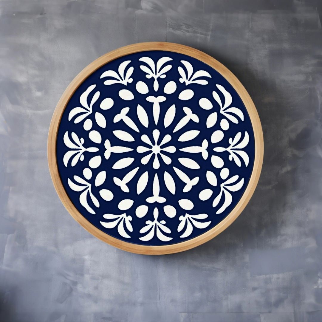 Miao Batik Wall Hanging - 11.8" With Flower Paintings - Handmade
