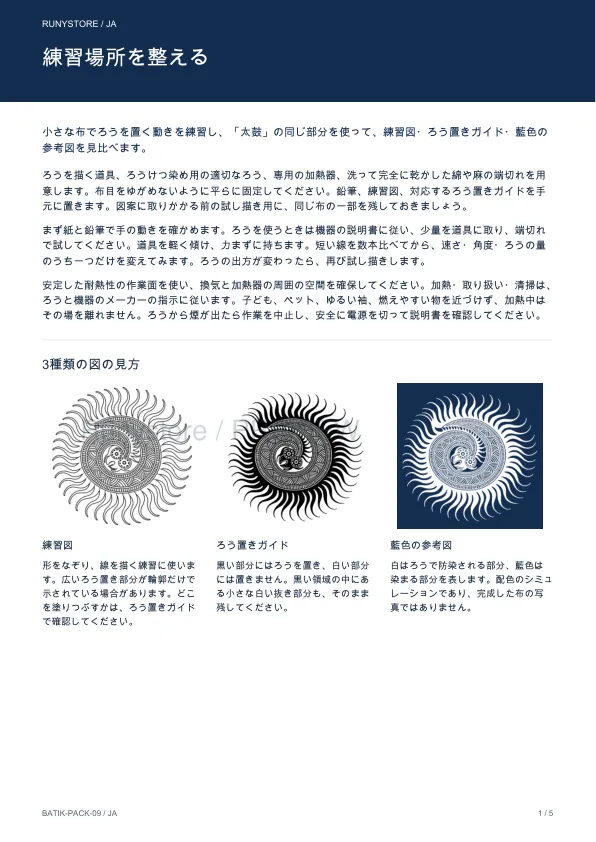 初心者向けの描画とろう置きの画像付きガイド
